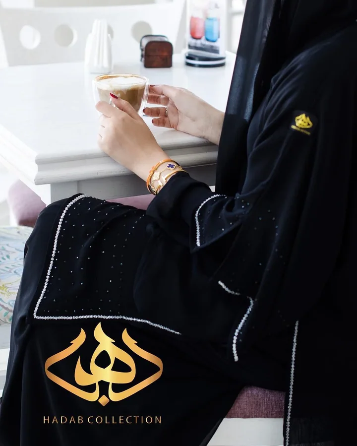 عباية شيفون بتفاصيل خرز — 013