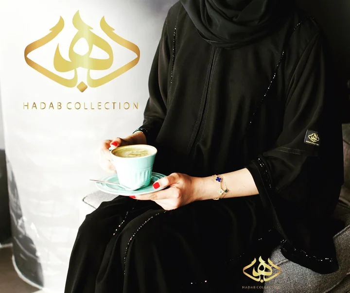 عباية شيفون بتفاصيل خرز — 025